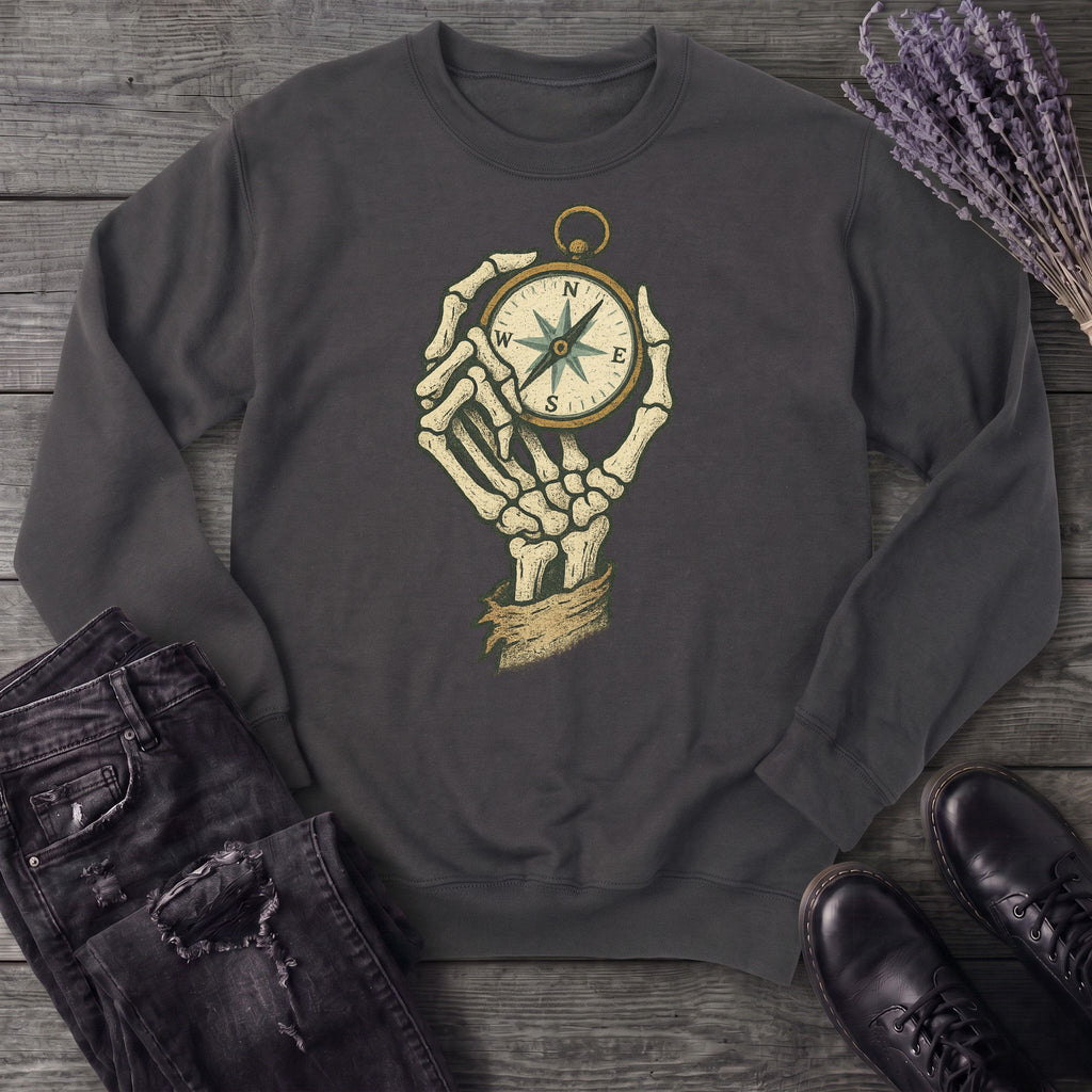 Nautical Compass Skeleton Hand Sweatshirt
