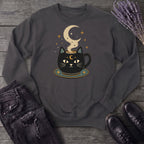 Celestial Cat Coffee Sweatshirt