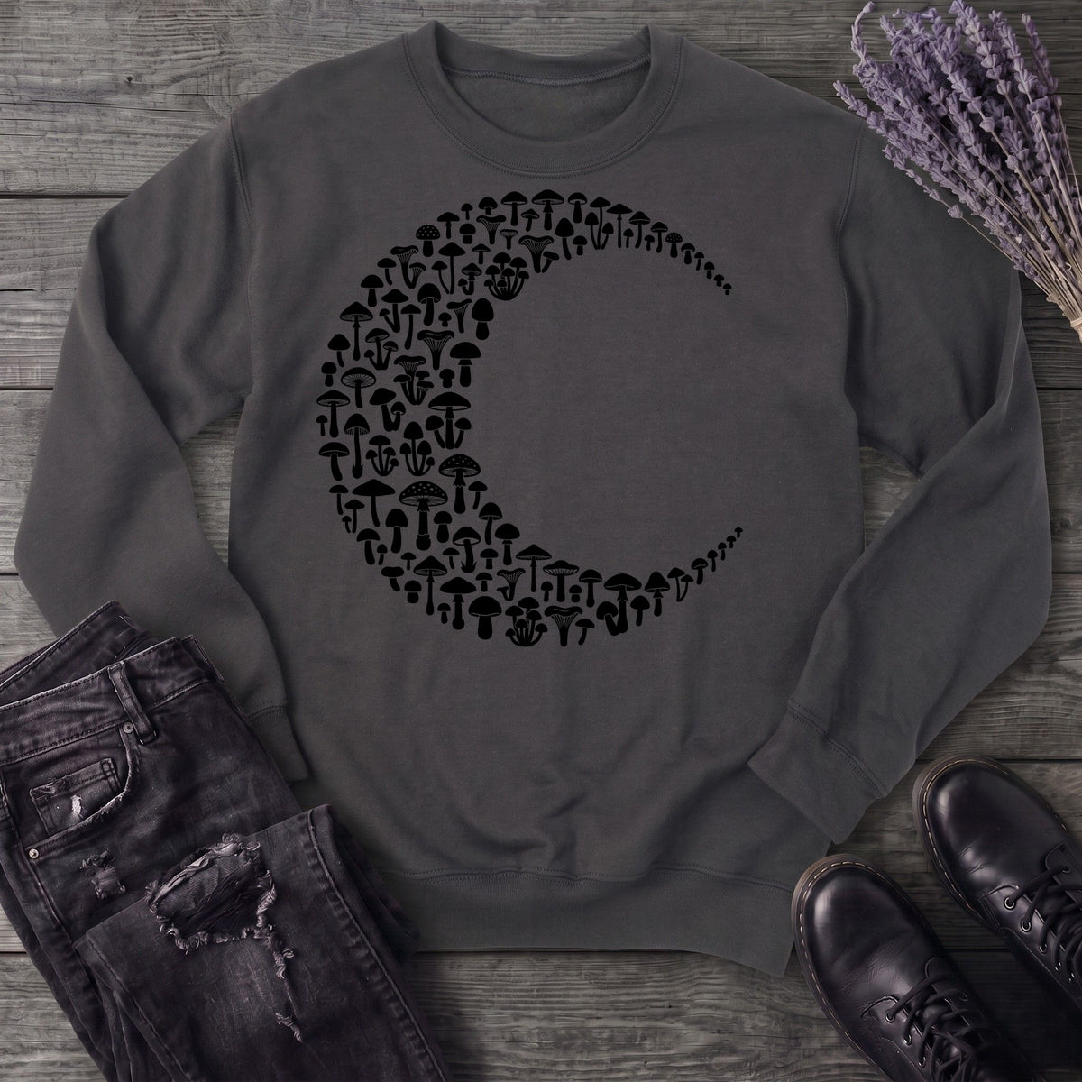 moonlit mushrooms Sweatshirt