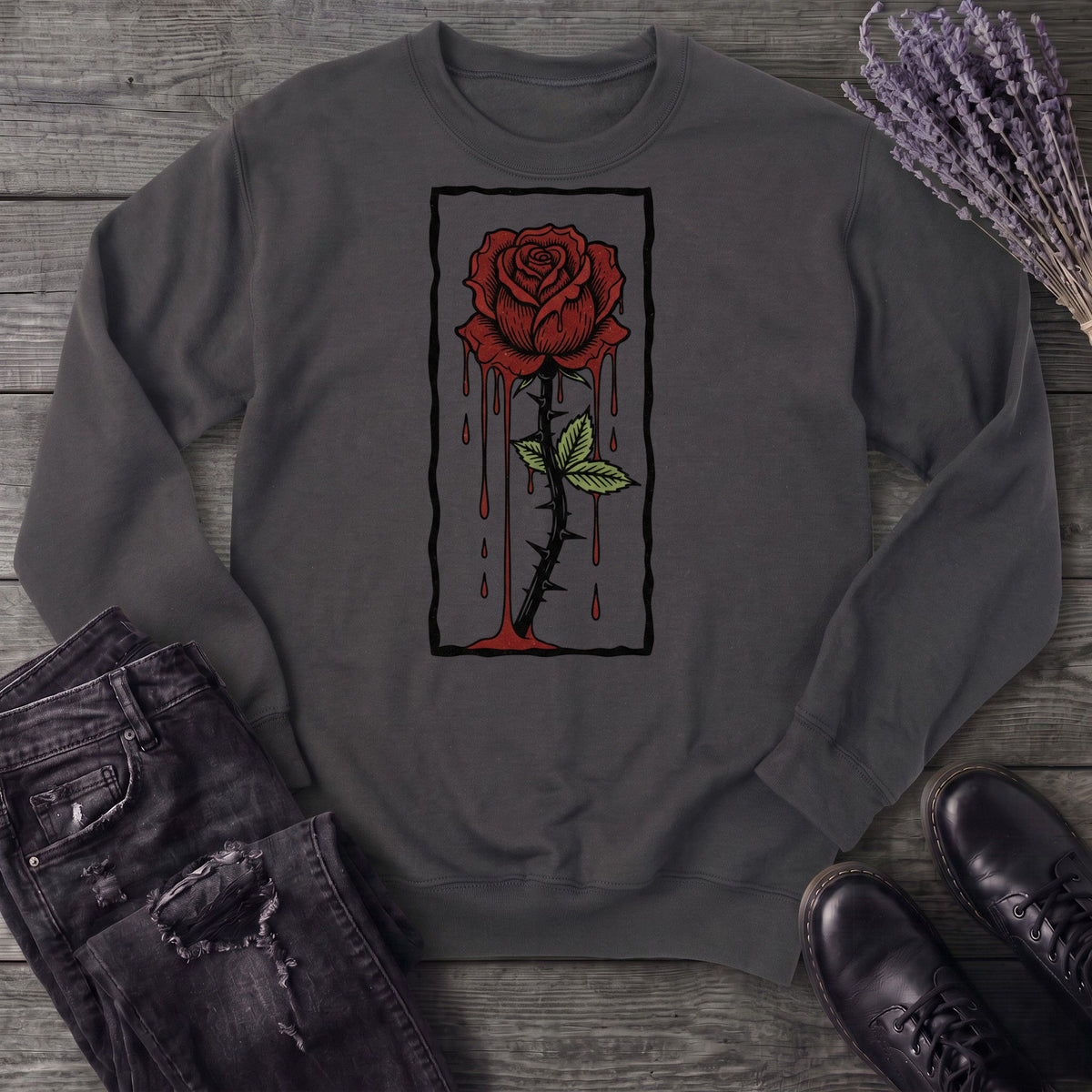 dripping rose Sweatshirt