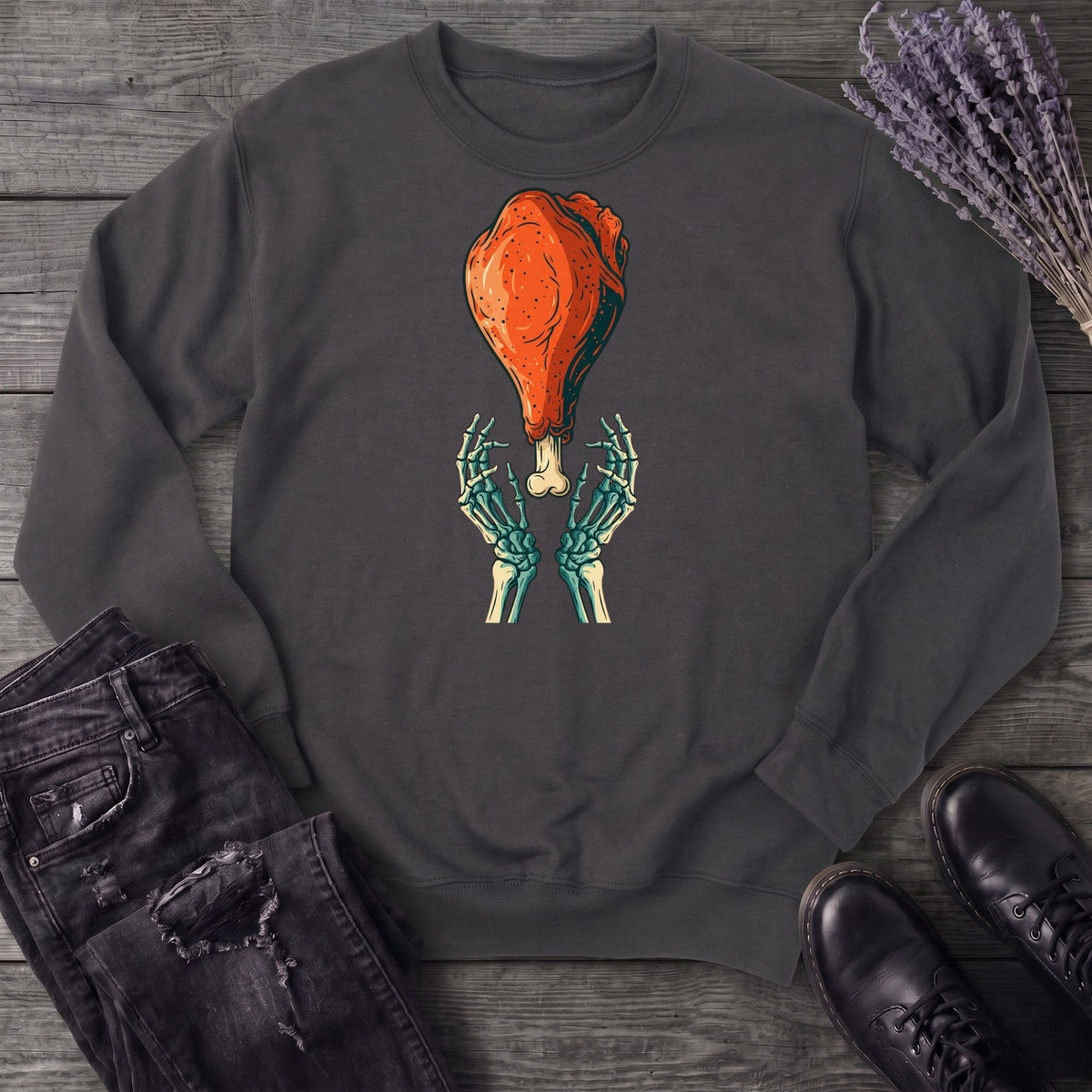 Skeleton Turkey Leg Sweatshirt