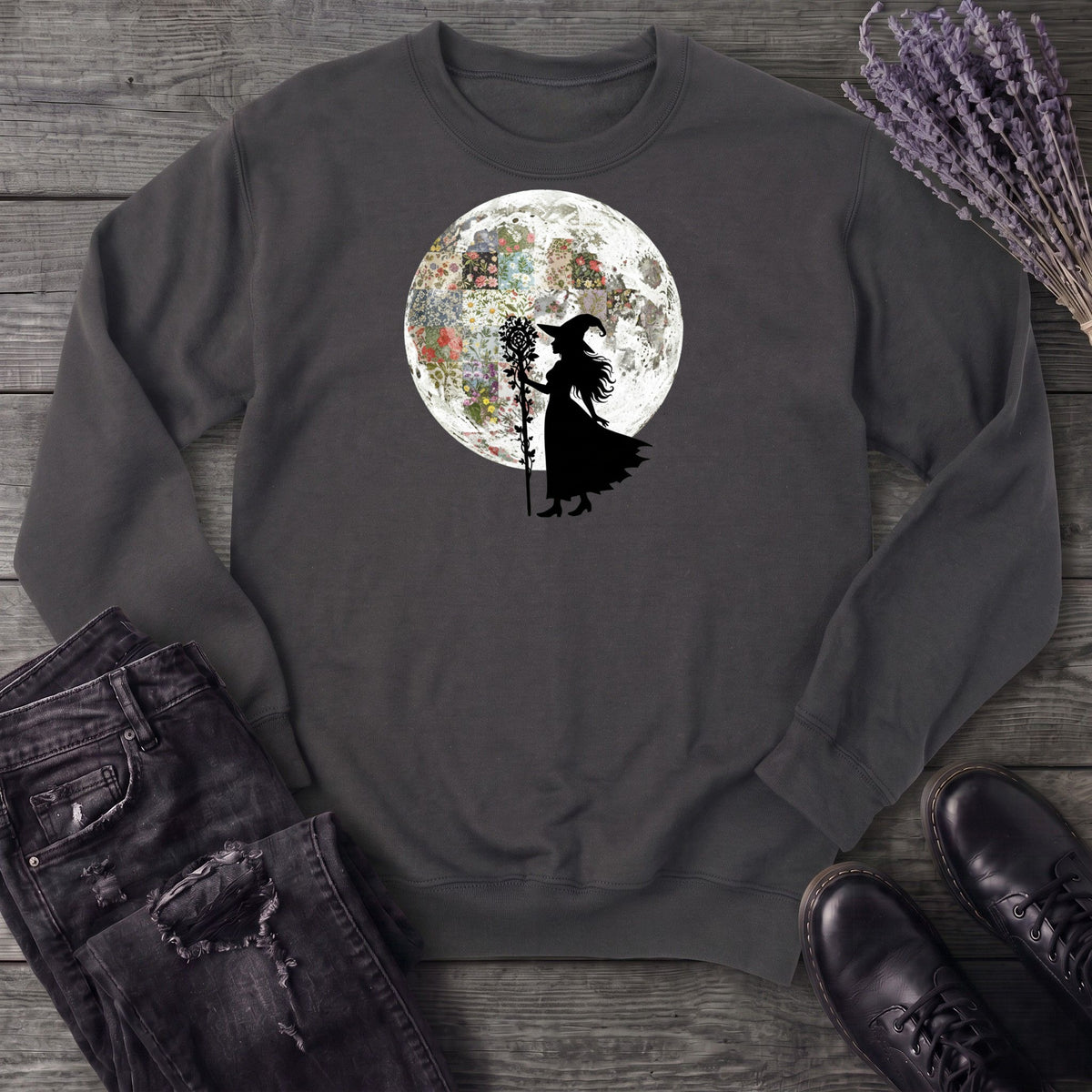Quilt Moon Witch Sweatshirt