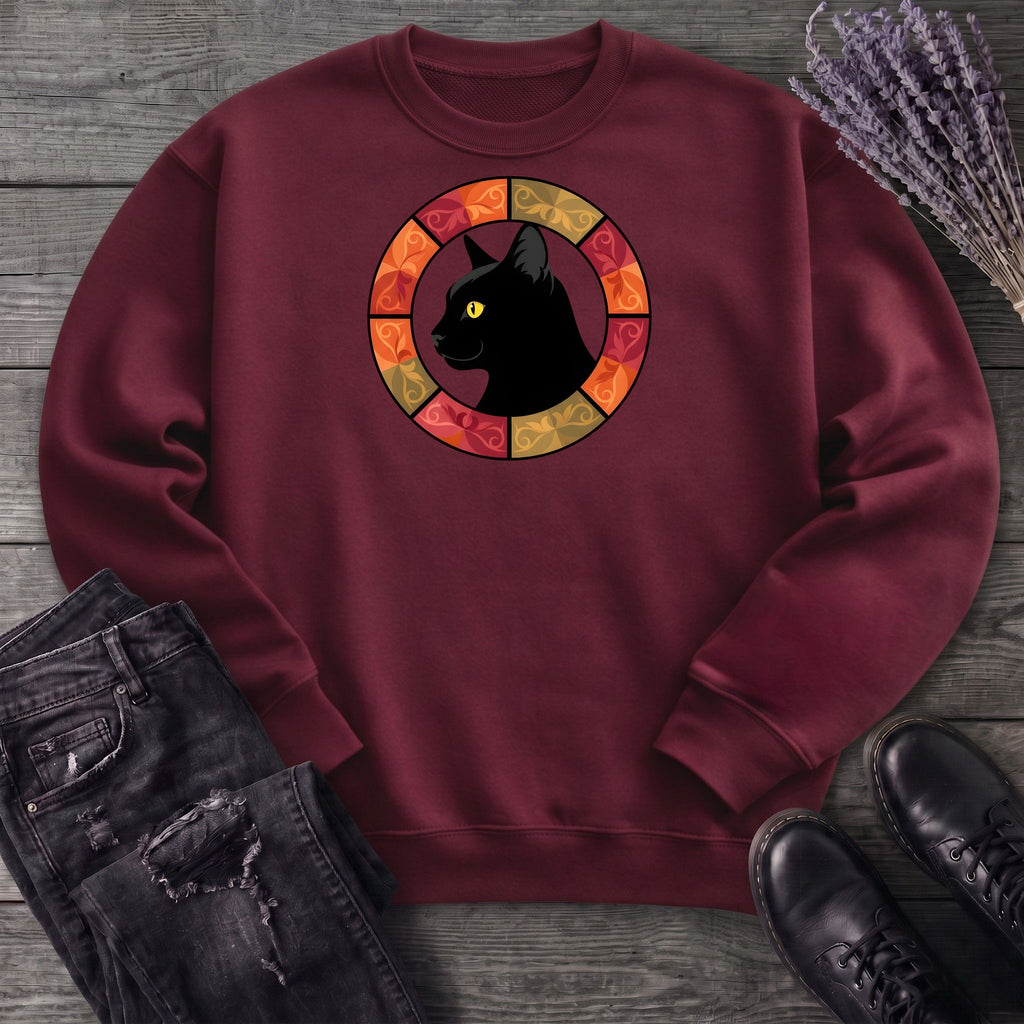 Black Cat Autumn Medallion Sweatshirt