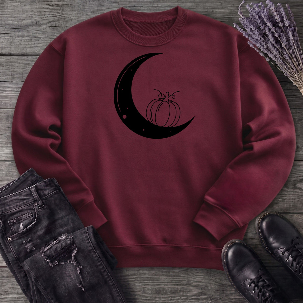 Moon And Pumpkin Sweatshirt