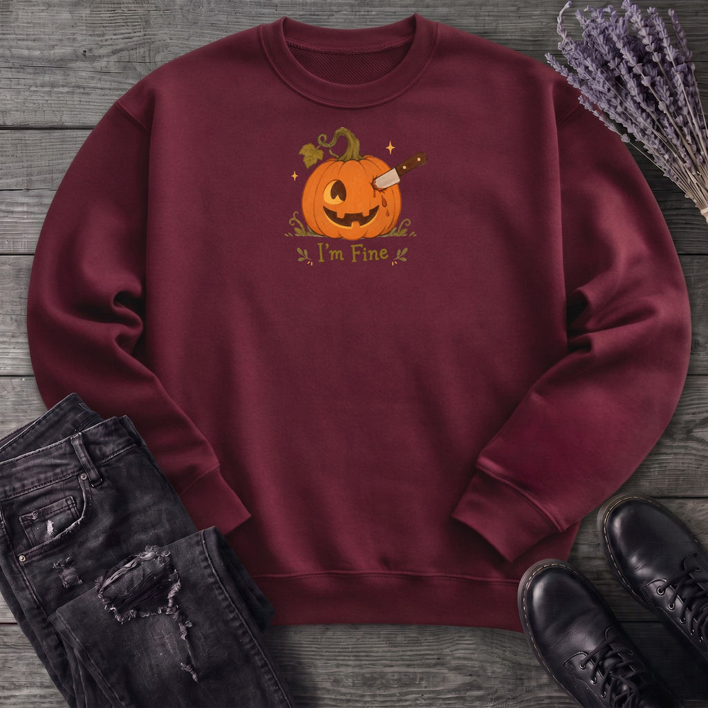 Jack-O-Lantern I'm Fine Sweatshirt