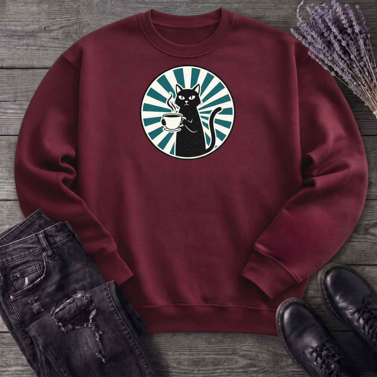 Black Cat Coffee Sweatshirt