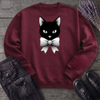 Retro Halftone Coquette Black Cat Sweatshirt