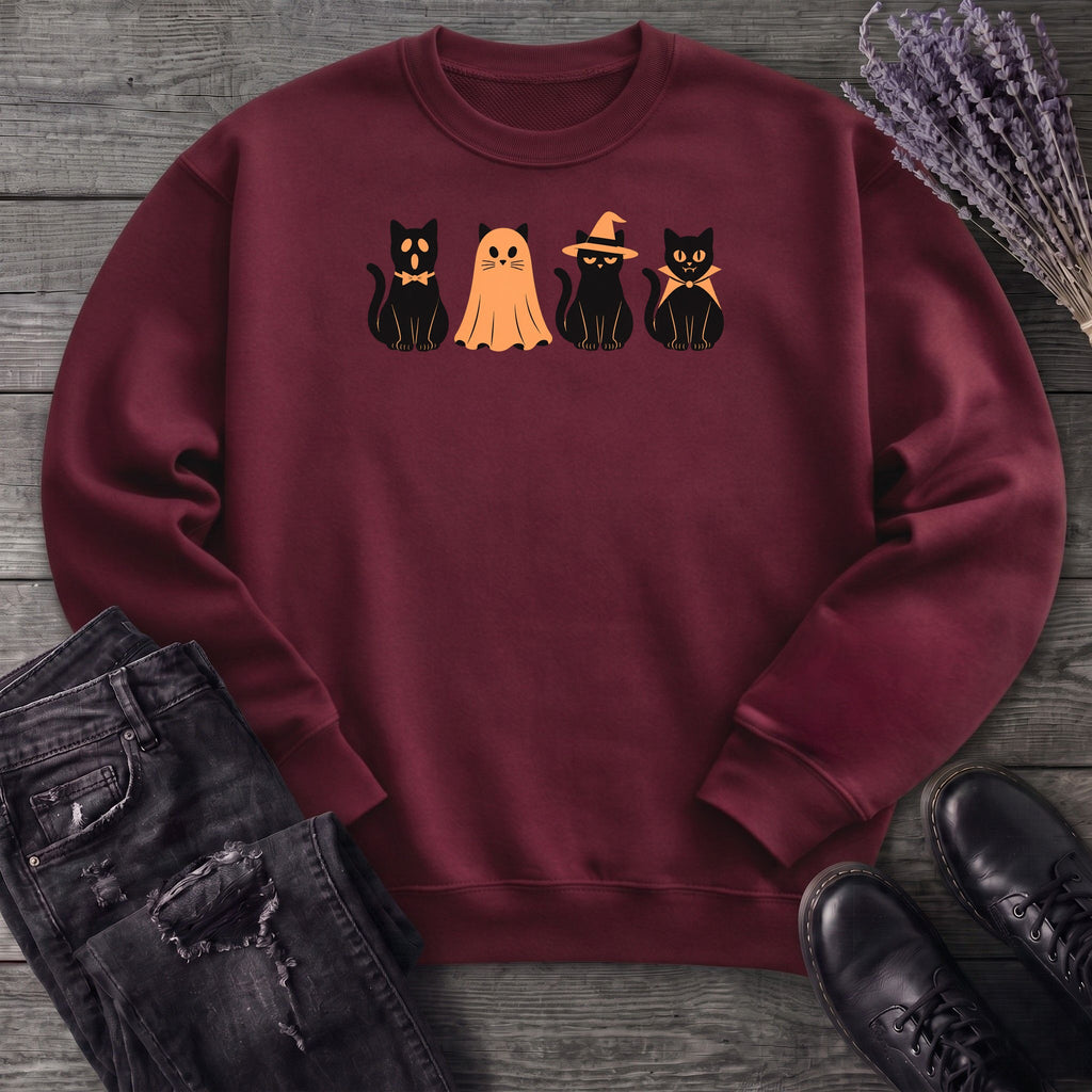Black Cat Costume Party Sweatshirt
