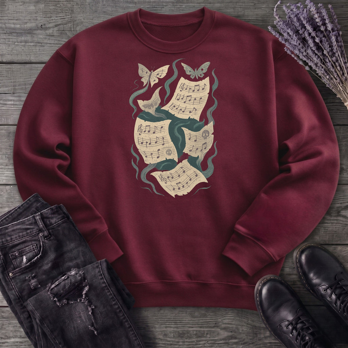 Spectral Sheet Music Sweatshirt