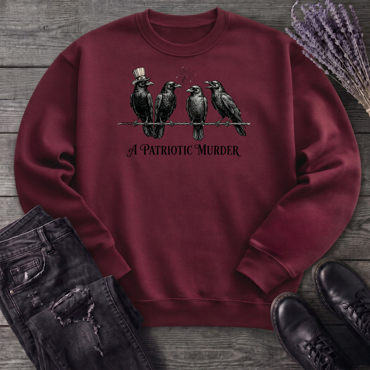 A Patriotic Murder Sweatshirt
