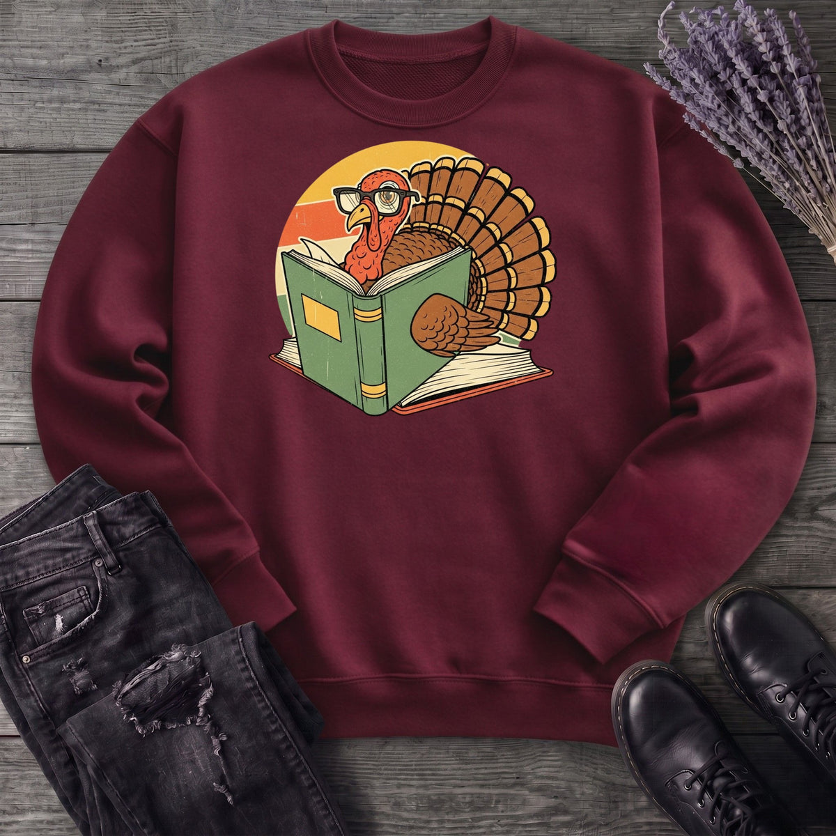 Turkey Reading Sweatshirt