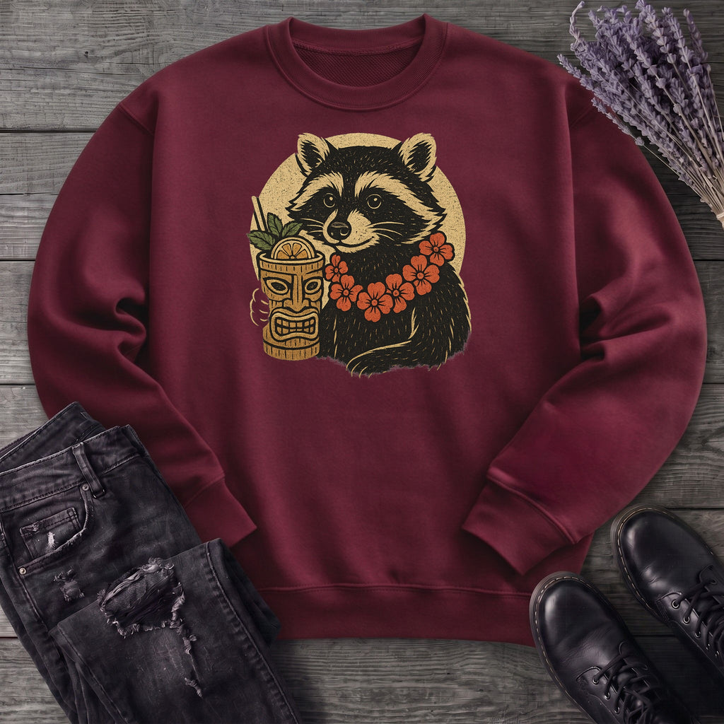 Raccoon Tiki Sweatshirt