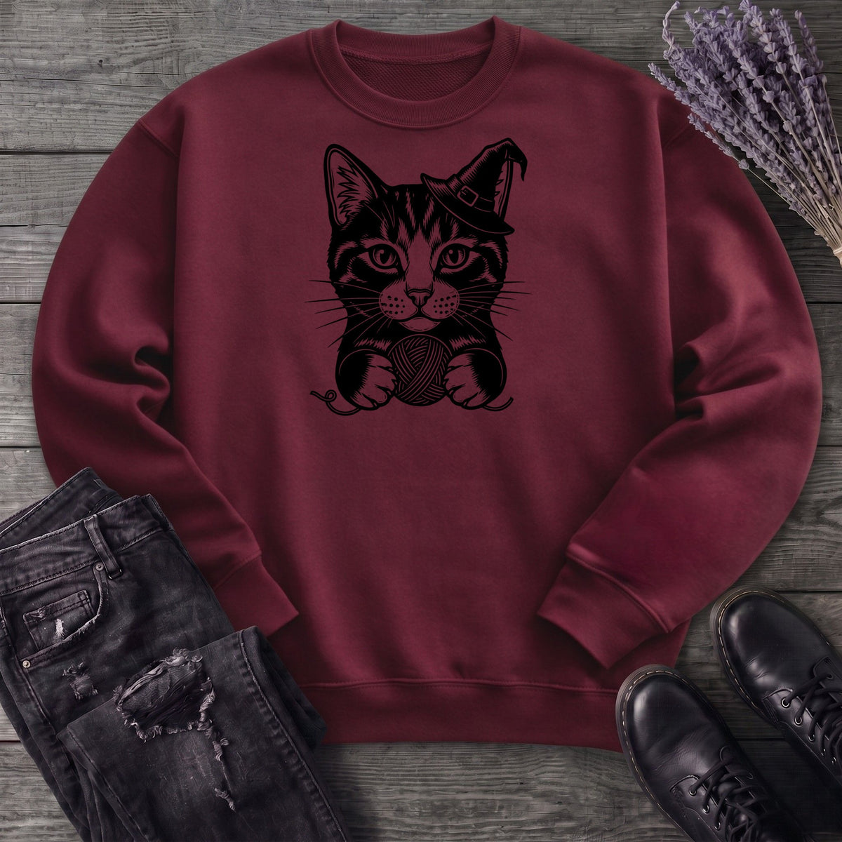 Witchy Yarn Cat Sweatshirt