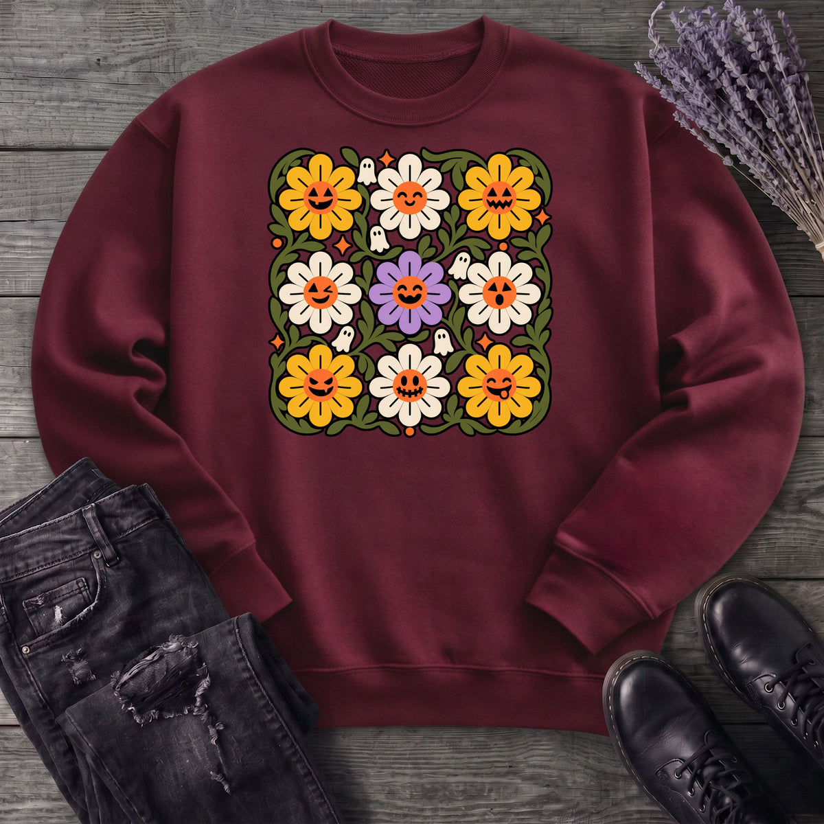 Spooky Floral Sweatshirt