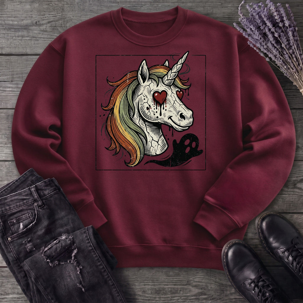 grunge zombie unicorn Sweatshirt