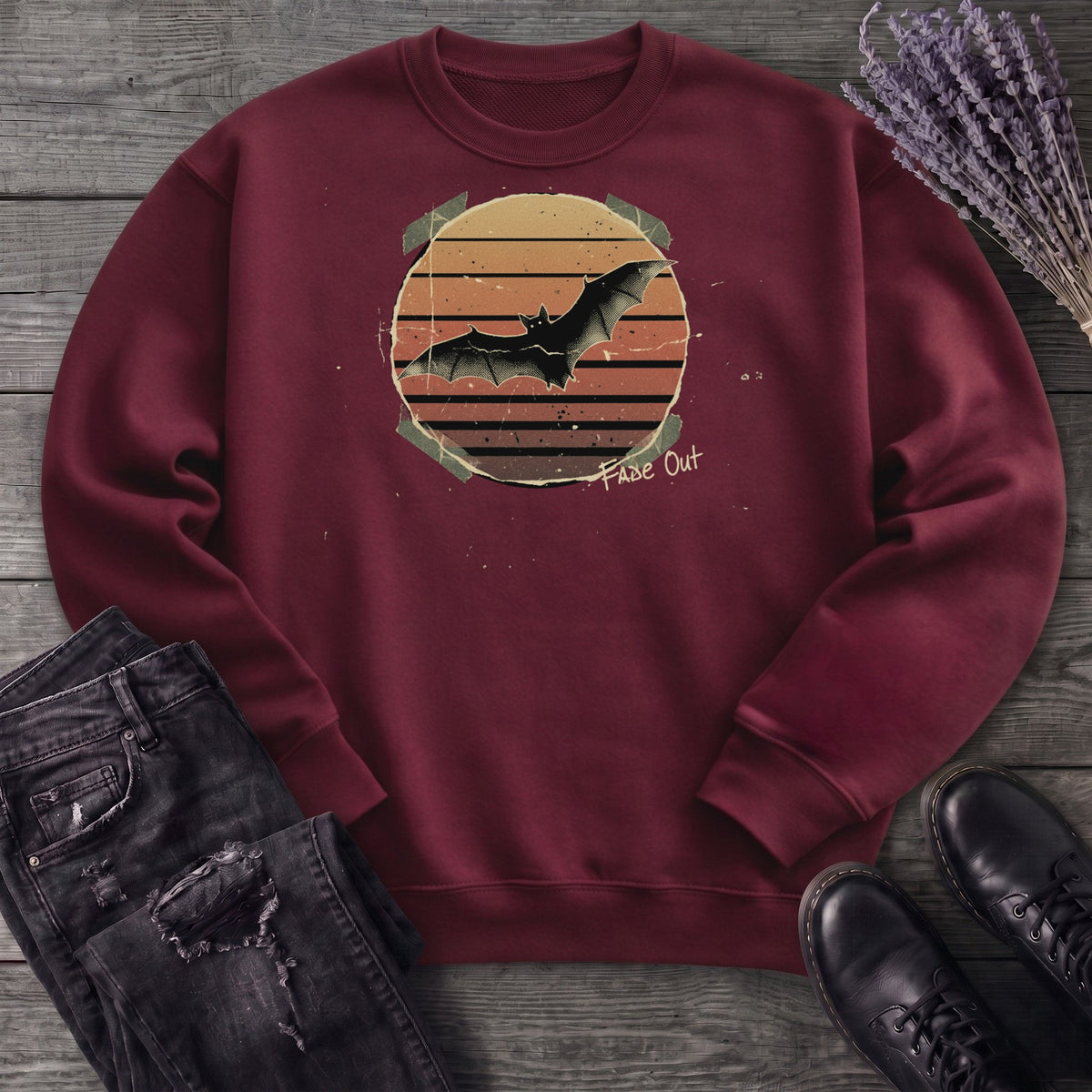 fade out grunge bat Sweatshirt