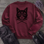 Cat Knitting Needles Sweatshirt