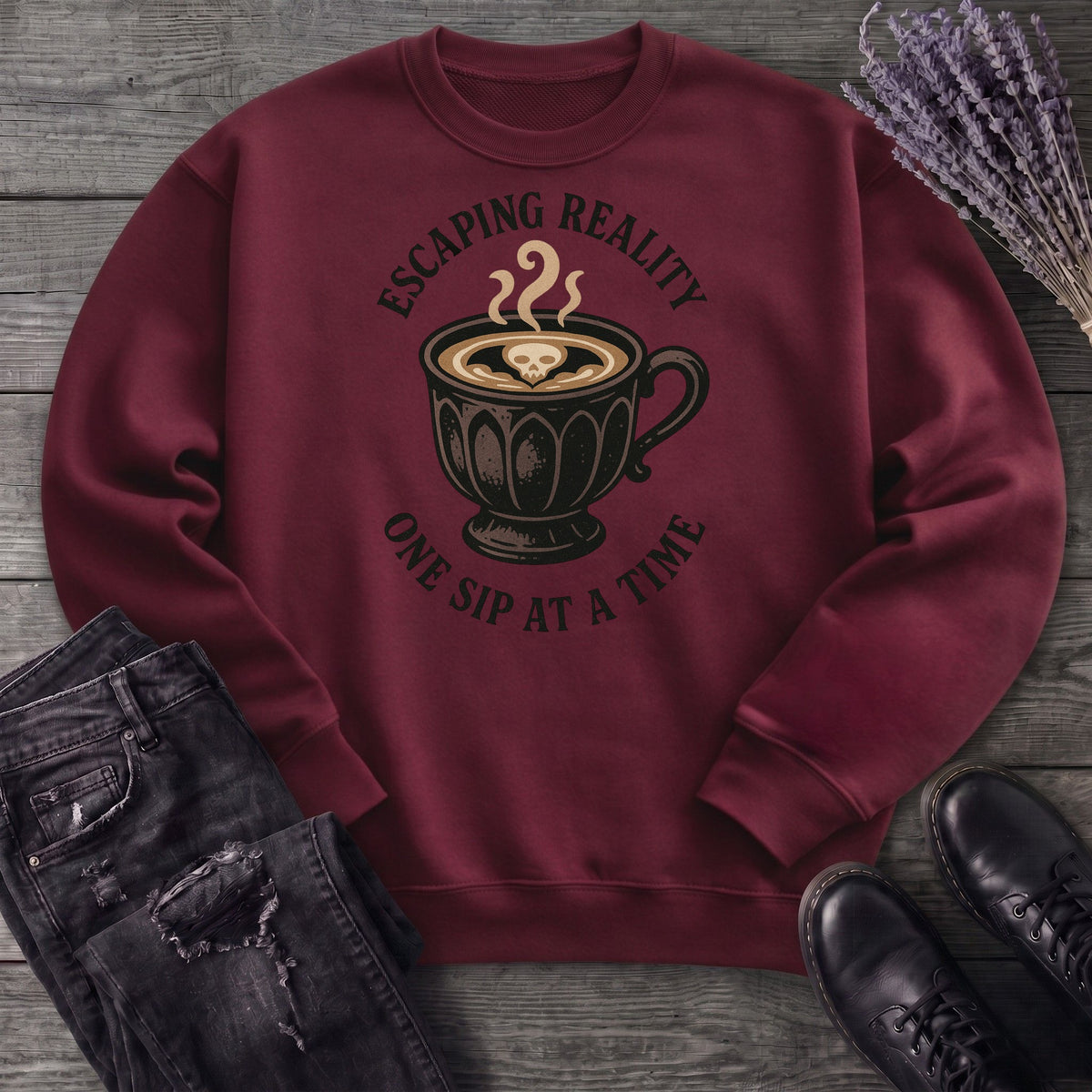 Escaping Reality One Sip At A Time Sweatshirt