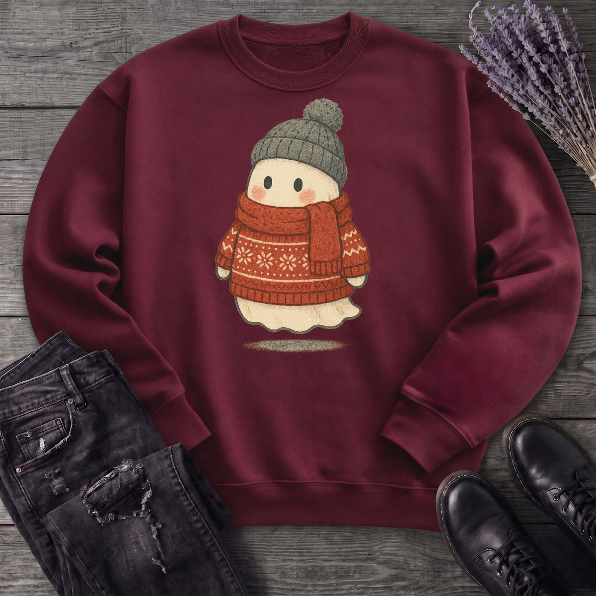 Christmas Sweater Ghost Sweatshirt
