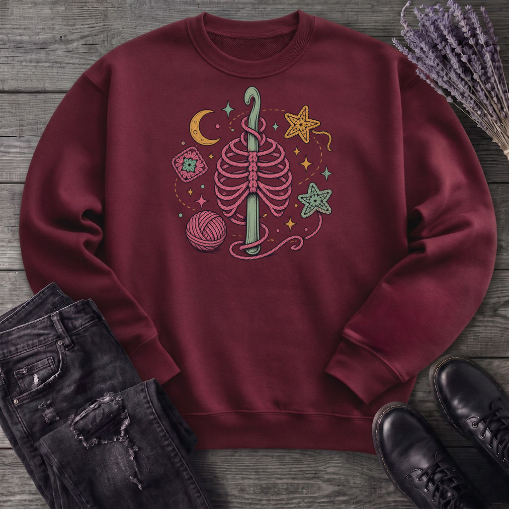 Ribbed Crochet Sweatshirt