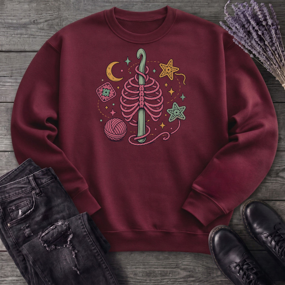 Ribbed Crochet Sweatshirt