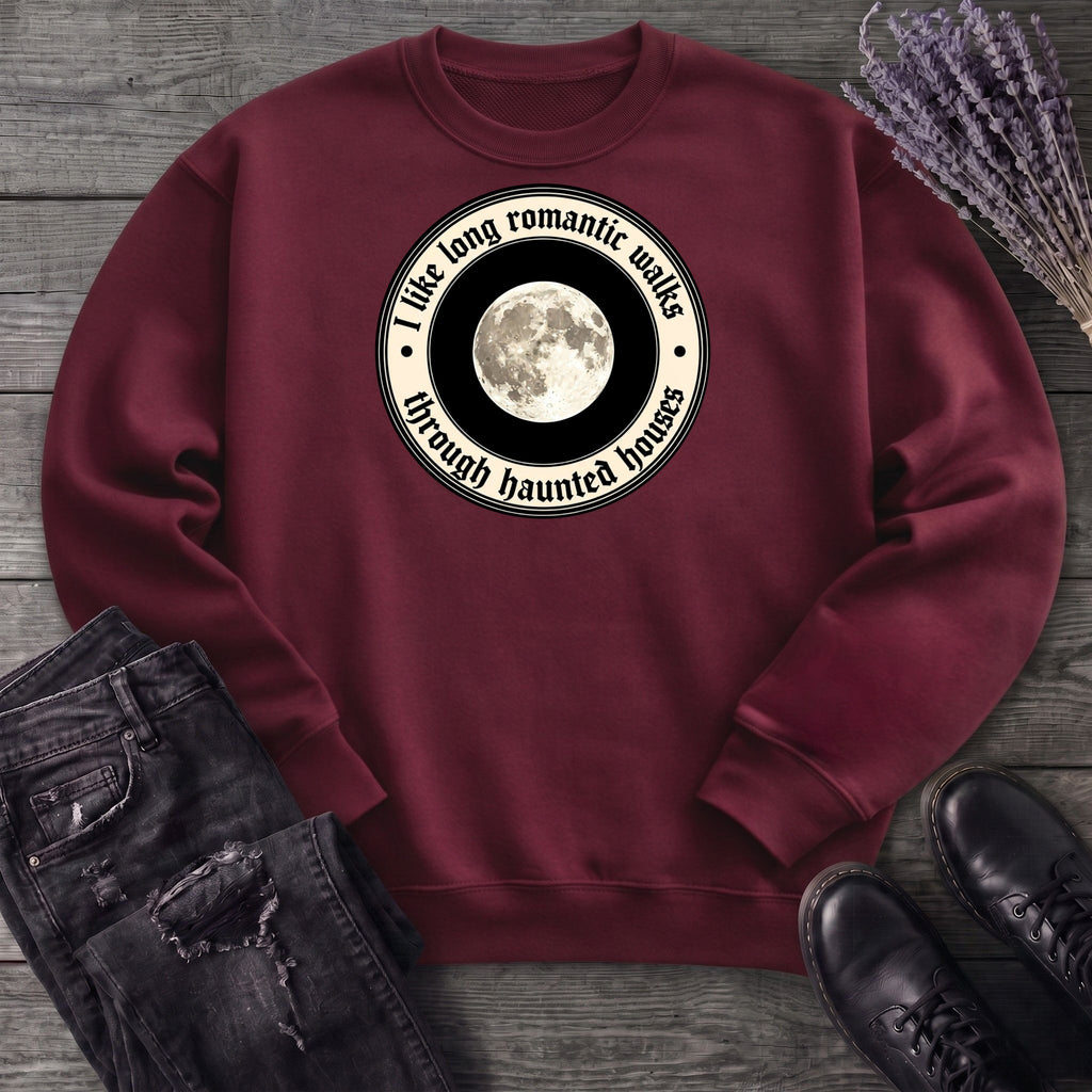 Long Romatic Walks Haunted House Sweatshirt