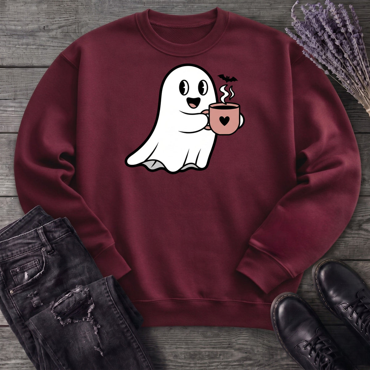 Ghost Heart Coffee Sweatshirt