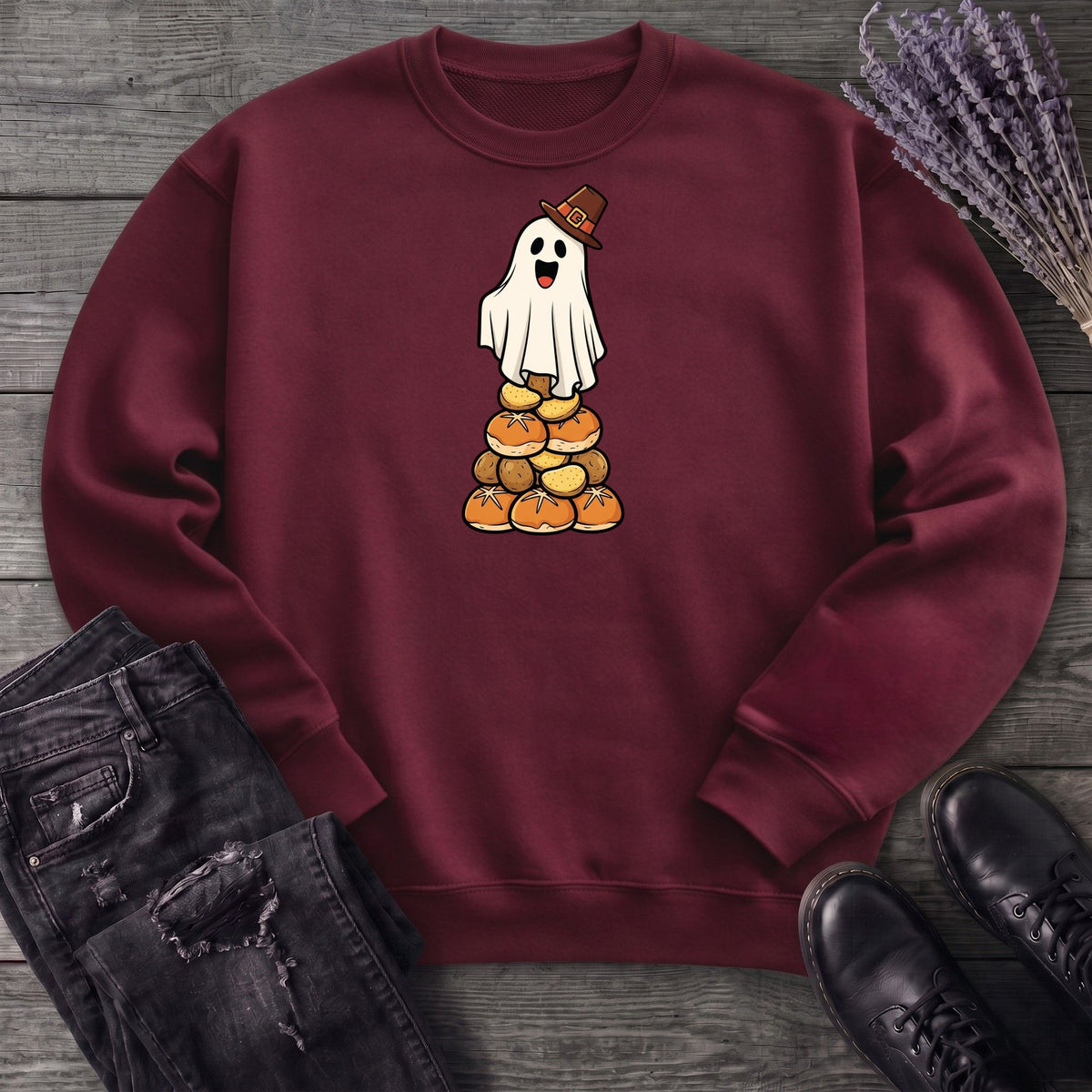 Stacked Bread Pilgrim Ghost Sweatshirt