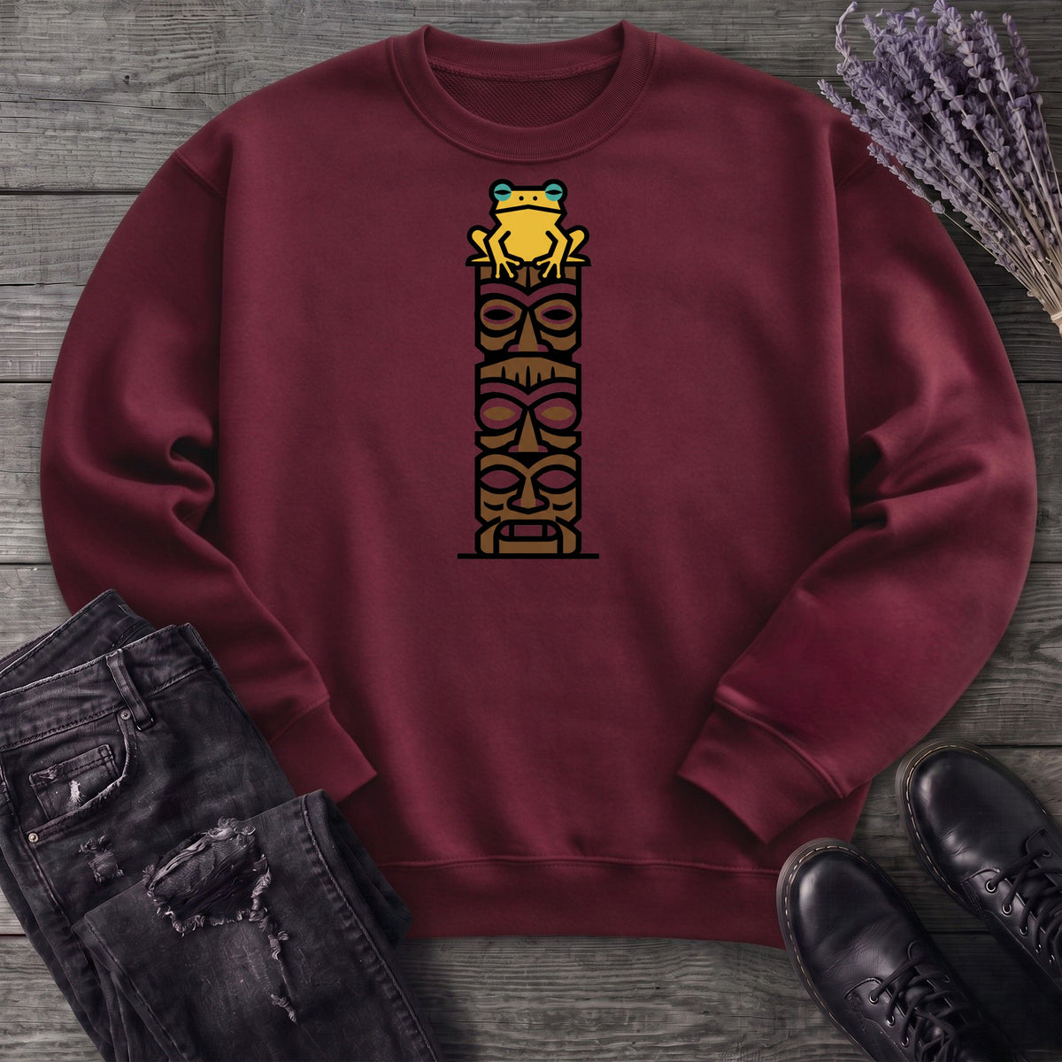 Tiki Tower Frog Sweatshirt