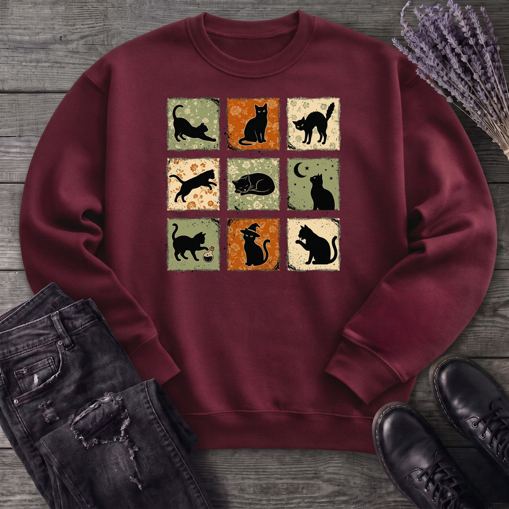 Cat Grid Sweatshirt