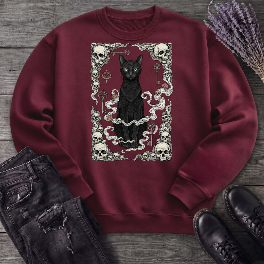 Cat Skull Card Sweatshirt