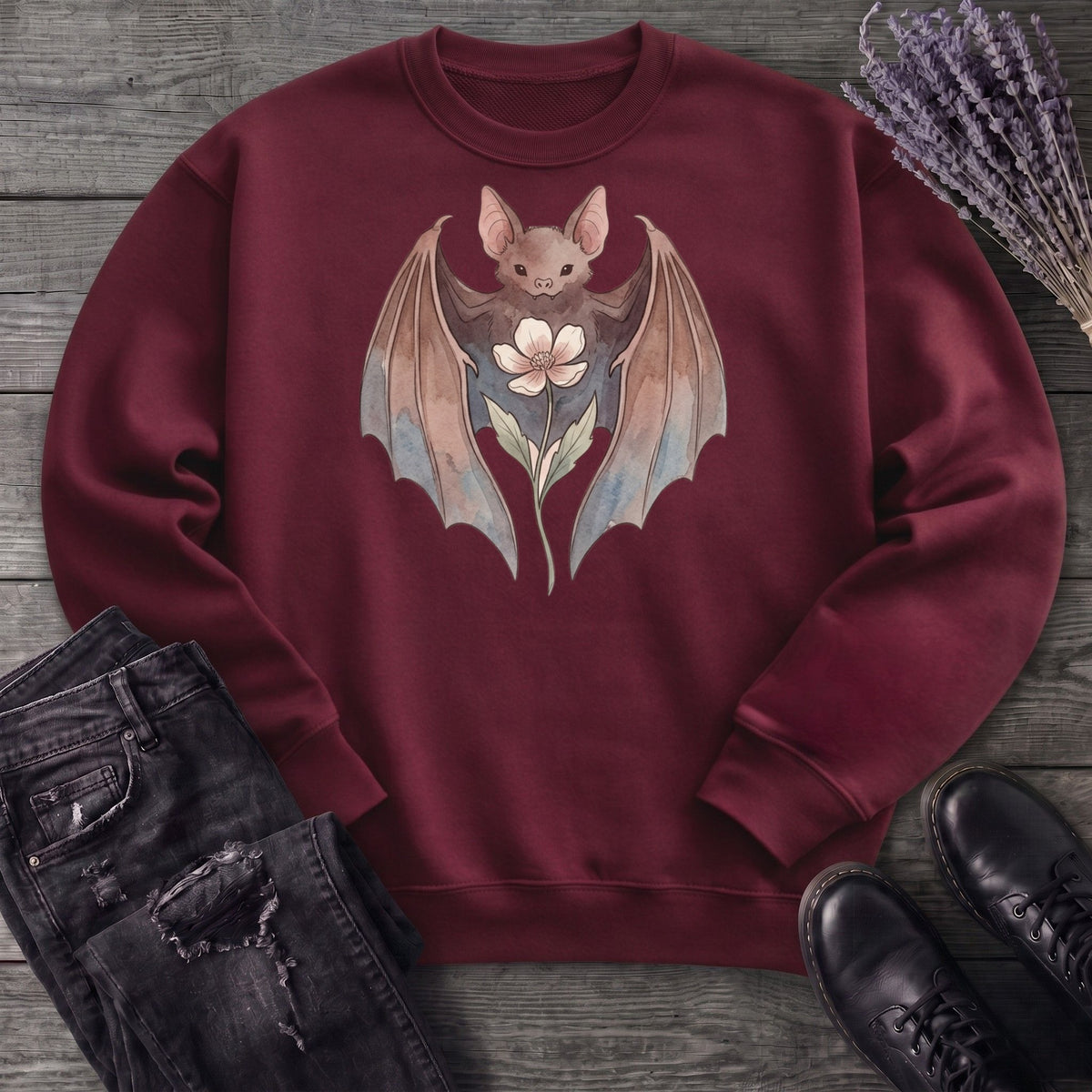 Watercolor Bat Sweatshirt