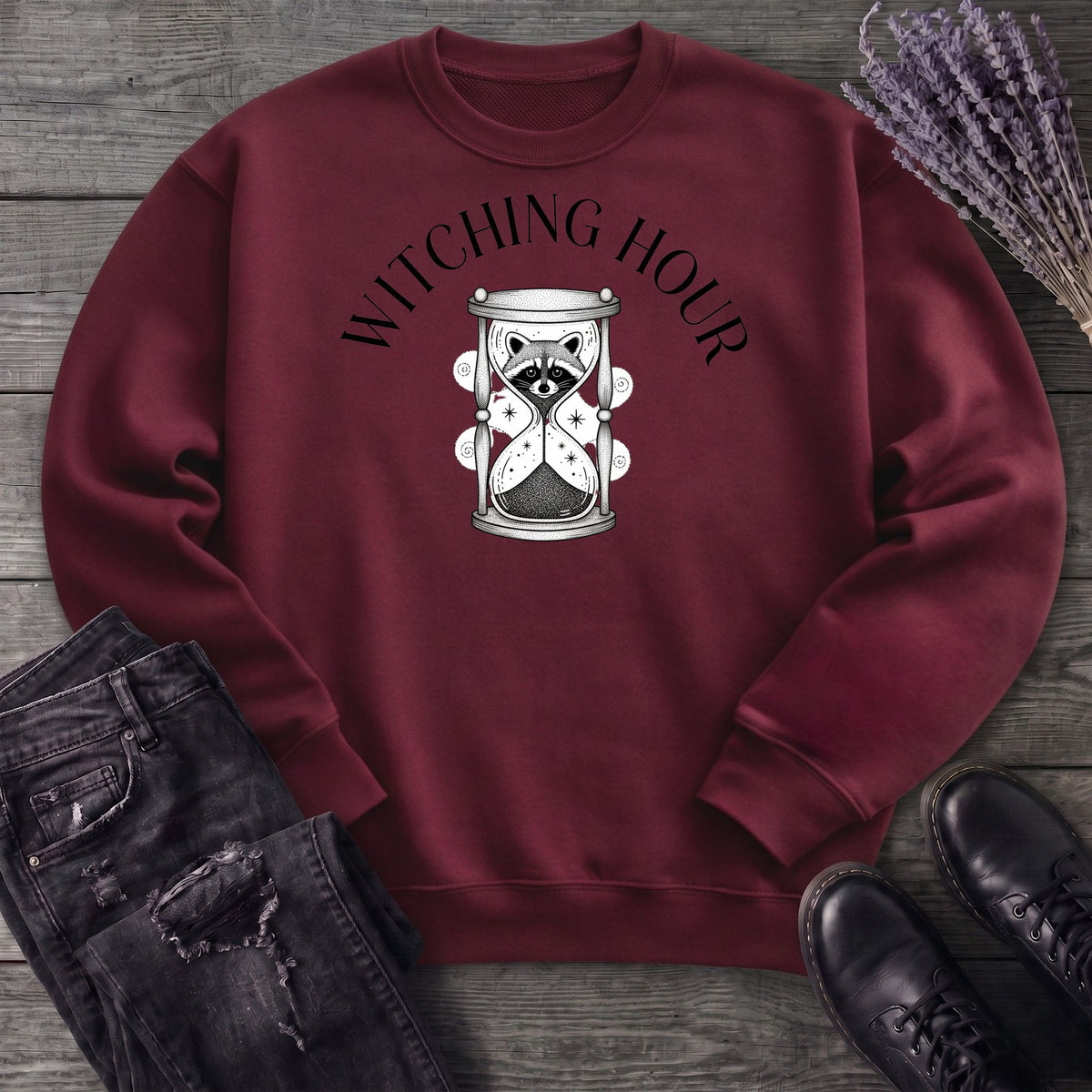 Witching Hour Raccoon Hourglass Sweatshirt