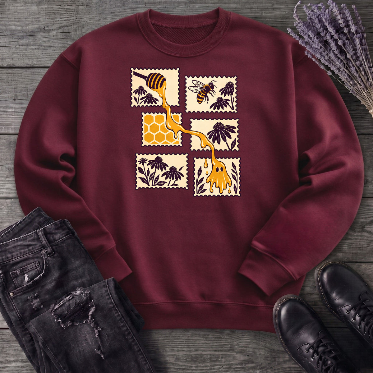 Honey Ghost Stamps Sweatshirt
