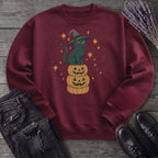 Stacked Cat and Pumpkins Sweatshirt