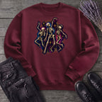 Textured Dancing Skeletons Sweatshirt