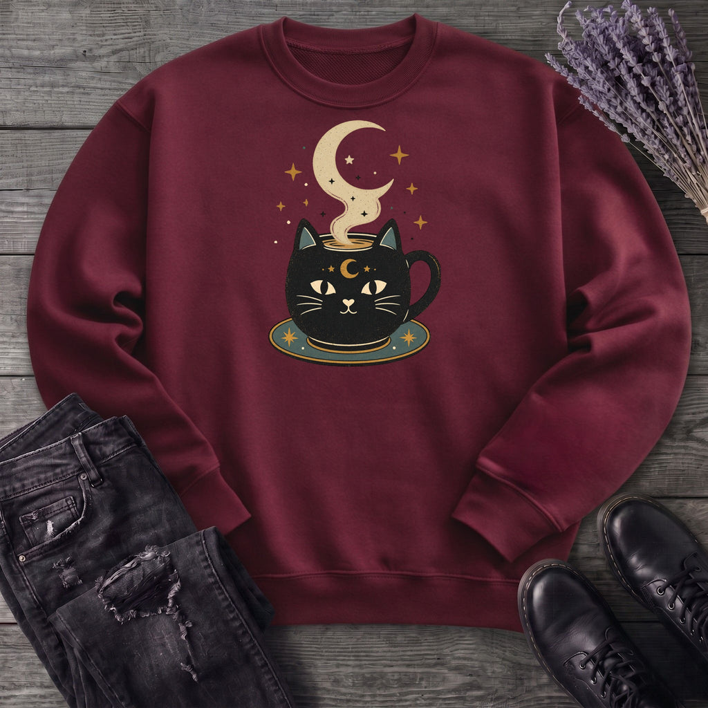 Celestial Cat Coffee Sweatshirt