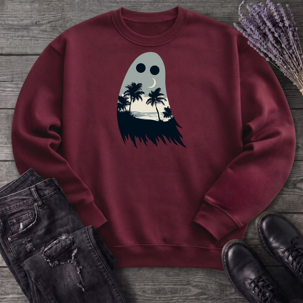 tropical ghost silhouette Sweatshirt