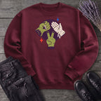 Classic Monster Rock Paper Scissor Game Sweatshirt