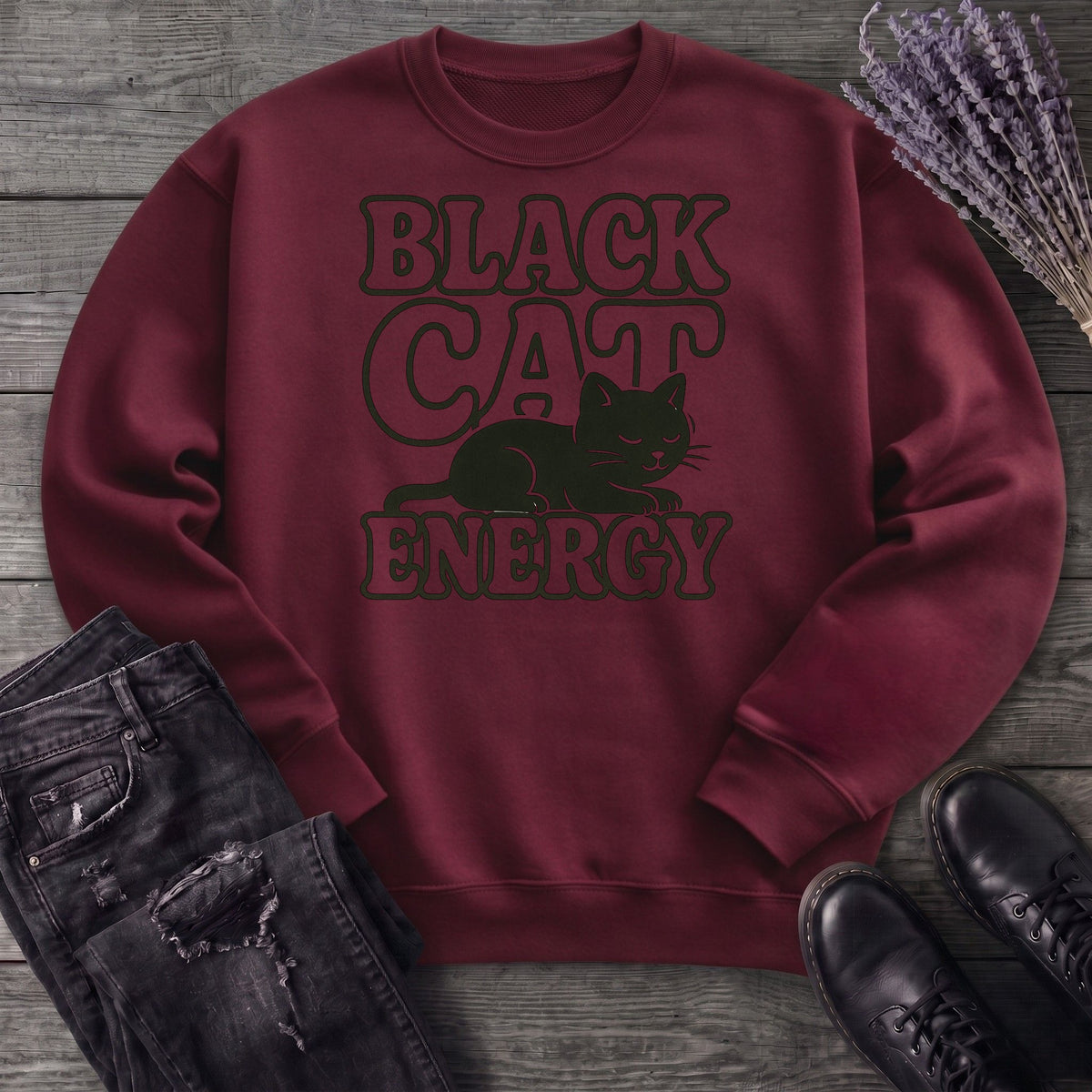 Black Cat Energy Sweatshirt