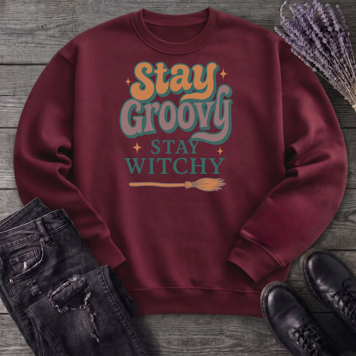 Stay Groovy Stay Witchy Sweatshirt