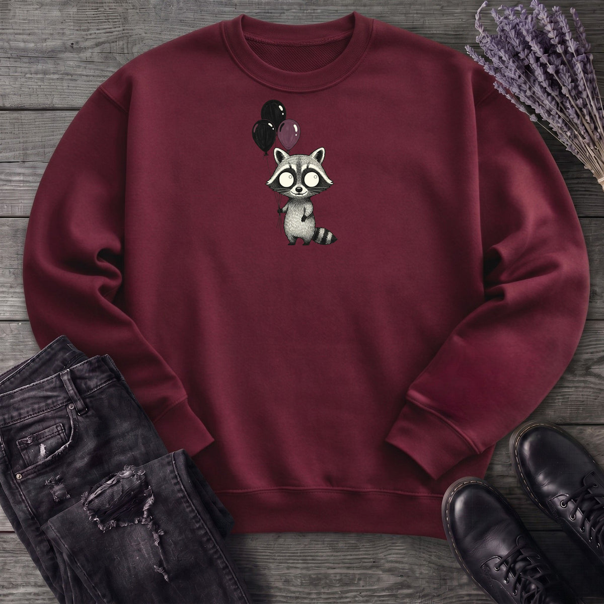 Raccoon Balloons Sweatshirt