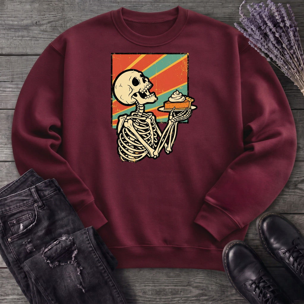Skeleton Pumpkin Pie Grunge Sweatshirt