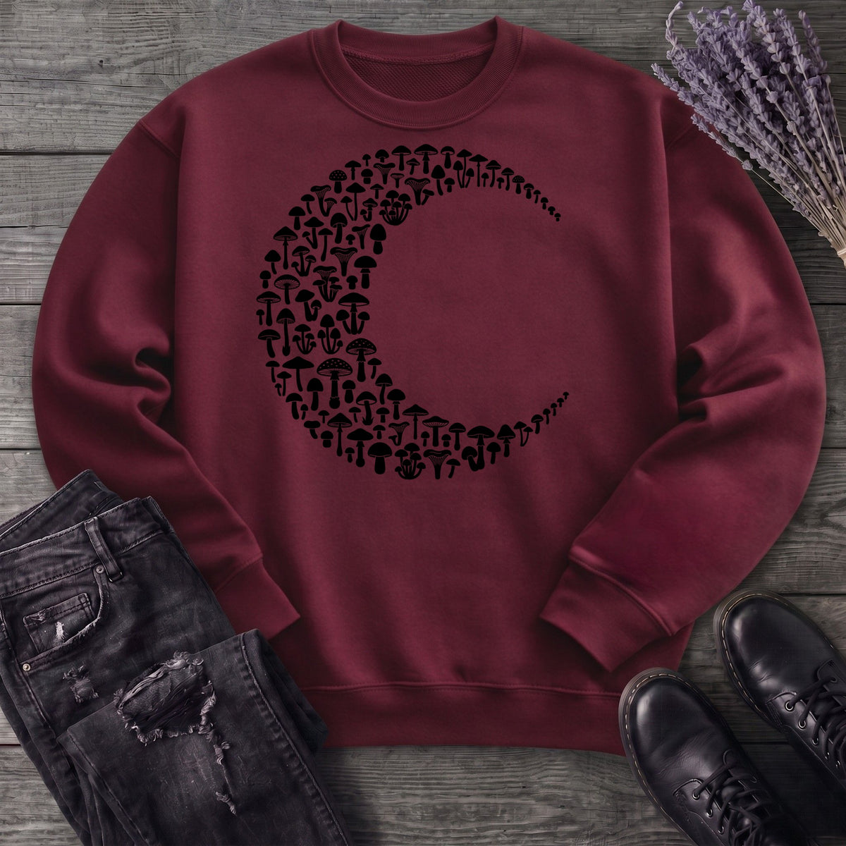 moonlit mushrooms Sweatshirt