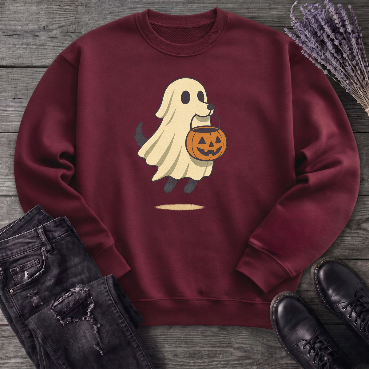 Ghost Dog Trick-Or-Treating Sweatshirt