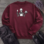 Skeleton Serving Pie Sweatshirt