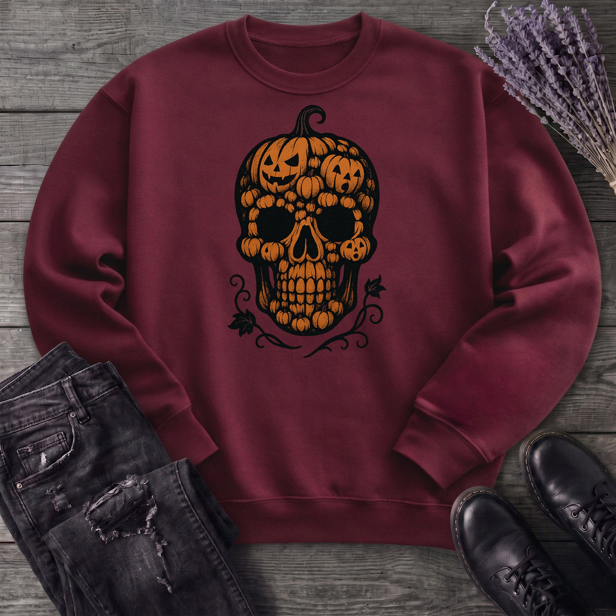 Pumpkin Skull Sweatshirt
