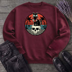 Tropical Cat and Skull Sweatshirt