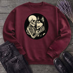 Skeleton Husky Hug Sweatshirt