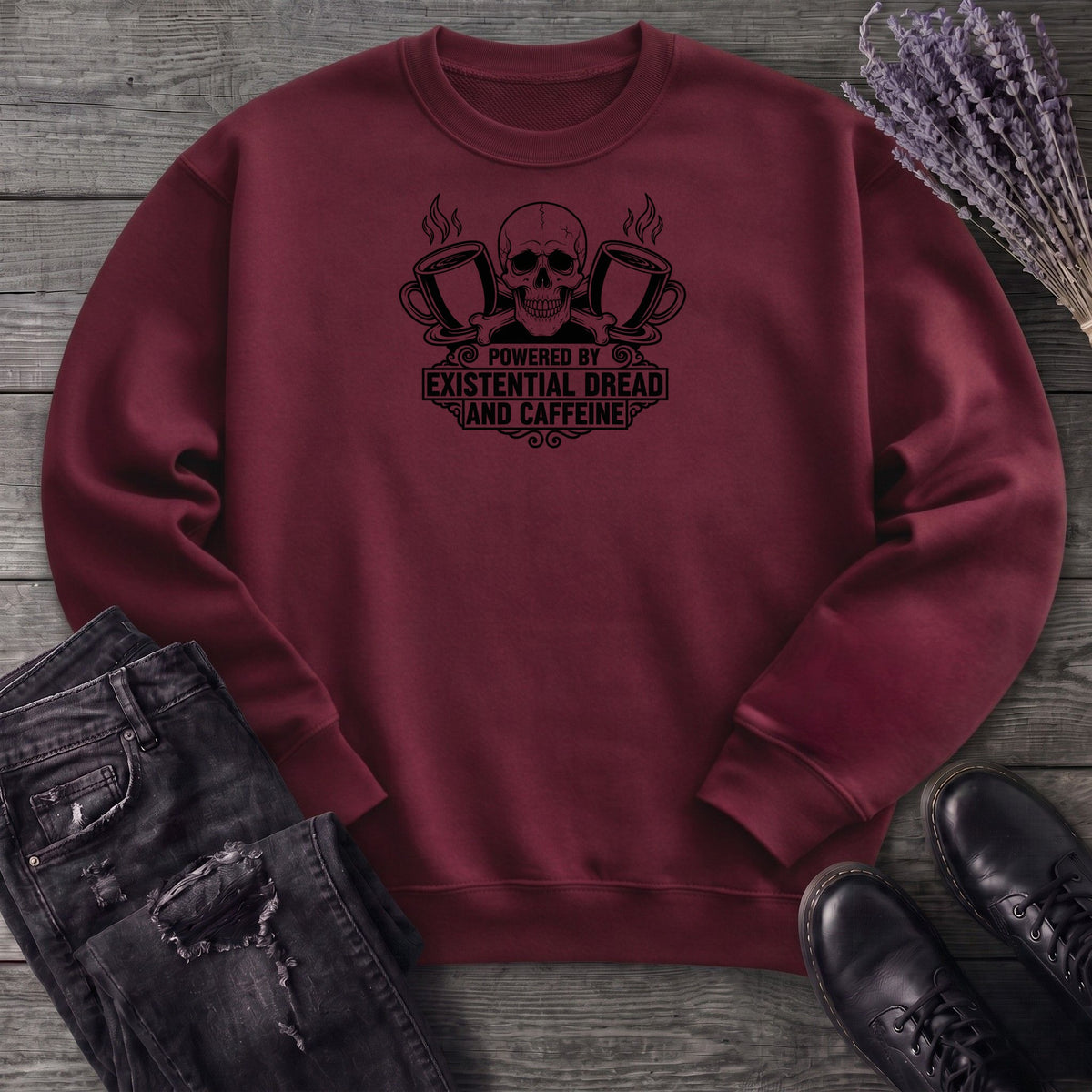 Powered By Dread And Caffeine Sweatshirt
